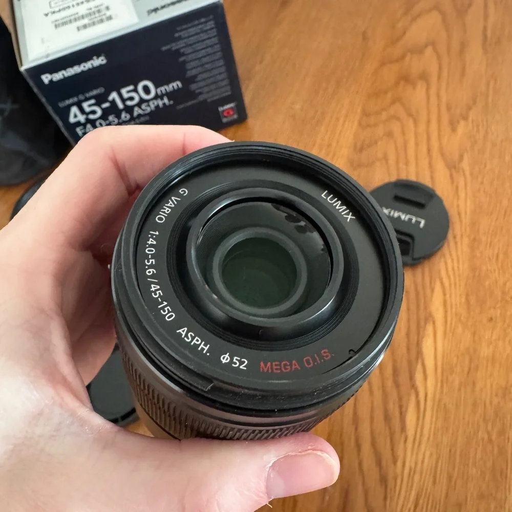 Panasonic Lumix G Vario 45-150mm Lens in Black